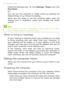 Page 5050 - Traveling with your computer
Press the Windows key  + C, click  Settings  > Power  then click 
Shut Down
Or:
You can put the computer in Sleep mode by pressing the 
Sleep hotkey or by closing the display.
When you are ready to use the computer again, open the 
display and, if necessary, press and release the power 
button.
What to bring to meetings
If your meeting is relatively sh ort, you probably do not need 
to bring anything with you ot her than your computer. If 
your meeting will be longer, or...