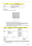 Page 20
14Chapter 1
Touchpad Basics
The following teaches you how to use the touchpad:
TMove your finger across the touchpad (2) to move the cursor. 
TPress the left (1) and right (4) buttons located beneath the touchpad to perform selection and 
execution functions. These two buttons are simila r to the left and right buttons on a mouse. 
Tapping on the touchpad is the sa me as clicking the left button.
TUse the fingerprinter (3) to enroll the computer with  registered fingerprint. This recognition device...