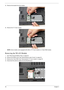 Page 6454Chapter 3
5.Remove the bracket from the module.
6.Remove the TV Tuner module.
NOTE: Some models come equipped with either a TV Tuner module or a Turbo RAM module.
Removing the WLAN Module
1. See “Removing the Battery Pack” on page 46.
2.Remove the HDD2 cover. See “Removing the Lower Covers” on page 49.
3.Remove the Turbo RAM. See “Removing the TV Tuner module” on page 53.
4.Disconnect the antenna cables from the WLAN board.  