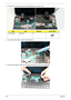 Page 190180Chapter 3
2.Insert the four screws to secure the LCD Module to the Lower Cover.
3.Connect the MIcrophone cable to the Mainboard.
4.Insert the Microphone cable into the cable channel all the way to the Hinge Well. 
StepSizeQuantityScrew Type
LCD Module M2.5*6.5 4 