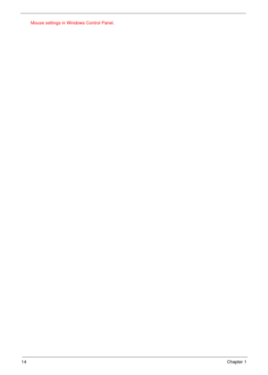 Page 1414Chapter 1
Mouse settings in Windows Control Panel. 