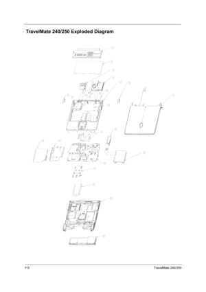 Page 12211 3TravelMate 240/250
 TravelMate 240/250 Exploded Diagram 