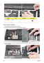 Page 7464Chapter 3
Removing the Antenna
1.See “Removing the WLAN Module” on page 52.
2.Remove the Antenna Cables from the securing guides as shown.
3.Turn the computer over, remove the adhesive tape and disconnect the FCC cables to expose the antenna 
cables underneath.
StepSizeQuantityScrew Type
Launch Board M2*3 2 