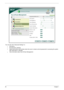 Page 3626Chapter 1
You can also click “Advanced Settings” to:
qSet alarms.
qRe-load factory defaults.
qSelect what actions will be taken when the cover is closed, and set passwords for accessing the system 
after Hibernation or Standby.
qView information about Acer ePower Management. 