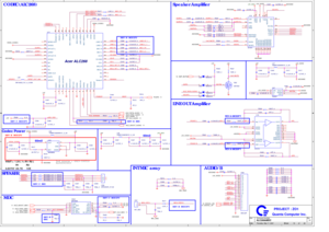 Page 1955
44
33
22
11
D
D
C
C
B
B
A
A
CODEC(ALC268) Speaker Amplifier
LINE OUT Amplifier
MDC SPEAKERINT MIC array AUDIO/BCodec Power
AL000923003 2nd source : G923-330T1U
28.7K 10K VOUT = 1.25 ( 1+R1/R2 )
R2 R1
4.8375V
60mil60mil
REV:A MODIFY
REV:A MODIFY
REV:C MODIFY
REV:C MODIFY
REV:B MODIFY REV:B EMI
REV:B
EMIREV:B MODIFY
REV:C EMI REV:E MODIFY
ALC268&MDC
3A
19 26 Thursday, May 17, 2007 Size Document Number Rev
Date: Sheet
of INSPKR-
INSPKL+ INSPKR+
INSPKL-
SE/BTL SHDN 1441 MUTE SURR-R-1 SURR-L...