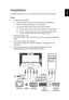 Page 22
EnglishInstallation
To install the monitor on your host system, please follow the steps below:
Steps 
1 Connect the video cable
a Make sure both the monitor and computer are switched off.
b Connect the VGA video cable to the computer. 
c Connect the digital cable (only for dual-input models).
(1) Make sure both the monitor and computer are switched off.
(2) Connect one end of the 24-pin DVI cable to the back of the monitor and the other end to the computers port.
2 Connect the power cord Connect the...