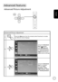 Page 21
English
2
Advanced features
Advanced Picture Adjustment
MENU
OK
Advanced Picture Adjustment
1MENUPress the Menu key from the remote control hand set, to invoke the OSD (On Screen Display).
2OK
Using the directional keys to navigate, 
select  Advance from the OSD. Scroll to ‘Advanced Picture Adjust’ sub-menu to adjust picture settings.
3OK
Using the directional 
keys, to navigate through ‘Noise Reduction’, ‘Back Light Control’, ‘ACM’ or ‘Viewing Distance’.
 
