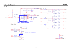 Page 41 41   
Schematic Diagram                                                                                                                                                                             
 
Main Board 
R 121 
10K  1/16W  5%
候綼U1 0 3
VGA_R +
VGA_B+
F B102 
BEAD
1
2
DSU B_R+ 5
VGA_B+
DSUB_SD A
C105 
0.047uF
ESD_VCC 5
GND  POW ER
R 108
100R  1/ 16W  5%
VCC 3. 3 7
C108 
5pF /50V
R 115
100R  1/ 16W  5%
DSUB_SCL
R 111
100R  1/ 16W  5%
DD C1_SDA
5
VGA_G-
R 106 
2K2 1/16W  5%
C102 
22pF
Connect Pin4...