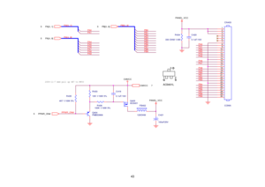 Page 43 43   
PB2
PA0
PA6
PB5
PA[0.. 1]
5
PB8
+C 421 
100uF25V
D
PA4PA8
PA[4.. 9]
5
PB9
PA7
R 435
4K7  1/ 16W  5%
PB2
R 434
330  OH M  1/ 4W
PA8
C MVC C
PB8
C 419 
0. 1uF/ 16V
PA1
Q404 
PMBS3906
PB[ 0. . 9]
5
PB0
PPWR _ON #
5
PB3
PB1
PA4
PB9
PA5PA9
3
FB402
120OH M
PB[ 0. .9]
PA7
1
R 436
100K  1/ 16W  5%
PAN EL_VCC
G
PB4
C MVC C 7
C N 403 
C ON N123456789101112131415161718192021222324252627282930
2
PA0
PA[ 0. . 1]
S
PB6
PB0
R 433 
10K  1/ 16W  5%
2006-11-7 Add pull up 4K7 to MVCC
PPWR _ON #
PA6PB5 
PB7
PB2
Q405...