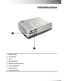 Page 7Downloaded from www.Manualslib.com manuals search engine Downloaded From projector-manual.com Acer Manuals7
English
1. Panel Control
2. Focus Ring
3. Lens
4. Elevator Button
5. Remote Control Receiver
6. Power Connector
7. Elevator Foot
8. Connection Ports
Introduction
5
8        