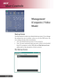 Page 26English...
26
Management
(Computer / Video
Mode)
Start-up Screen
Use this function to select your desired start-up screen. If you change
the setting from one to another, when you exit the OSD menu, the
new setting will take effect immediately.
Acer: The default start-up screen of Acer projector.
User: The user customized start-up screen, which is downloaded
from PC to projector via the USB cable and My Start-up Screen
utility (refer to the description of below section).
My Start-up Screen
User Controls...