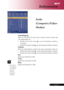 Page 21
 ... Deutsch
21
Farbe
(Computer-/Video-
Modus)
Die Funktionen
”Farbsättigung”
und “Farbton”
werden im
Computer-
Modus nicht
unterstützt.
Farbsättigung
Stellt ein Videobild auf einen Wert zwischen Schwarz-Weiß und
voll farbgesättigt ein.
Drücken Sie auf die Taste , um den Farbanteil im Bild zu
verringern.
Drücken Sie auf die Taste , um den Farbanteil im Bild zu erhöhen.
Farbton
Stellt den Farbausgleich zwischen den roten und grünen Tönen ein.
Drücken Sie auf die Taste , um den Grünanteil im Bild zu...