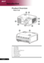 Page 8
English ...
English ...

Introduction

Main Unit
Product Overview
1.	 Focus	Ring
2.	 Zoom	Ring
3.	 Zoom	Lens
4.	 Remote	Control	Receiver
5.	 Elevator	Button
6.	 Elevator	Foot	
7.	 Power		Socket
8.	 Connection	Ports
9.	 Control	Panel
2
5
8
1
	7
4
6
3
9
4
Downloaded From projector-manual.com Acer Manuals 