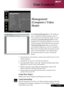 Page 27
... English
... English

User Controls

Acer eOpening Management	is	a	PC	utility	for	
user	to	change	the	default	startup	screen	of	
Acer	projector	to	their	desired	image.	You	can	
install	
Acer eOpening Management 	from	the	
bundled	CD.	Connect	the	projector	to	your	PC	
with	the	bundled	USB	cable	then	execute	
Acer 
eOpening Management 	utility	to	download	
your	desired	image	from	your	PC	to	projector.	
Before	the	download	starts,	the	projector	must	
enter	“Download	Mode”	first....