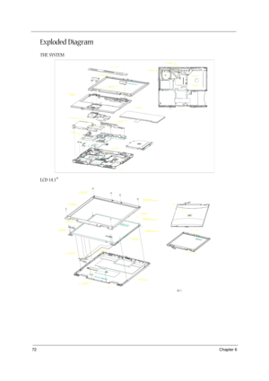 Page 7272Chapter 6
Exploded Diagram
THE SYSTEM
LCD 14.1” 