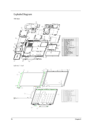 Page 8476Chapter 6
Exploded Diagram
THE Base
LCD 14.1” / 15.0” 