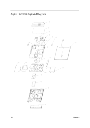 Page 110101Chapter 6
Aspire 1360/1520 Exploded Diagram 