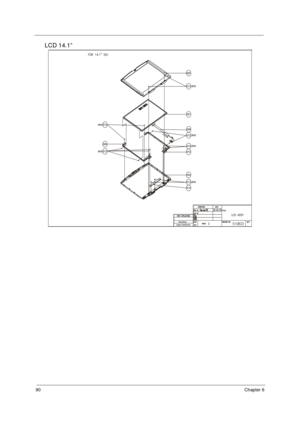 Page 9690Chapter 6
LCD 14.1”
Model NameAspire 1400 Series 