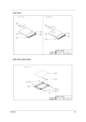 Page 99Chapter 693
FDD ASSY
HDD (W/O HDD) ASSY
02
02 