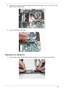 Page 123Chapter 311 3
3.Tighten the five (5) captive screws. First tighten the CPU captive screws in order: 1 then 2 then 3. Then 
tighten the two (2) other screws.
4.Connect the thermal module cable.
Replacing the Speakers.
1.Lay the speaker cables into the retention guides and apply glue on the retention guide locations.
1 23 