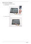 Page 9282Chapter 3
Removing the LCD Bezel
1.See “Removing the LCD Module” on page 78.
2.Remove the stylus.
3.Remove the screw covers 