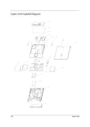 Page 112103Aspire 1620
Aspire 1620 Exploded Diagram 