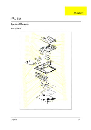 Page 97Chapter 622
Exploded Diagram
The System
FRU List
Chapter 6 