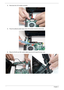 Page 12411 4Chapter 3
3.Reconnect the LCD module connector.
4.Press the adhesive plastic tape of the LCD module connector down firmly.
5.Relay the WLAN and 3M module cables around and through the lower case. 