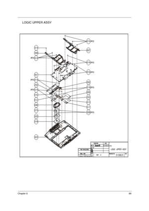 Page 95Chapter 689
LOGIC UPPER ASSY
Aspire 1400 Series 