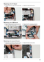 Page 119Chapter 3109
Replacing the I/O Board
Replacing the USB Board
Replacing the Launch Board
1.Insert the board at an angle, pivot and set it down 
in place.2. Replace the single securing screw.
1.Align the USB board with the screw socket and 
replace the single securing screw.2. Replace the FFC in connector and lock the 
securing latches to hold the FFC in place.
1.Replace the Launch Board in the bracket. Ensure 
that the FFC passes though the Upper Cover.2. Replace the three securing screws. 