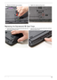 Page 133Chapter 3123
Replacing the Express and SD Card Trays
3. Replace the WLAN cover as shown. 4. Tighten the single securing screw.
1.Insert the Express Card and push into the slot until 
flush with the chassis cover.2. Insert the SD Card and push into the slot until flush 
with the chassis cover. 