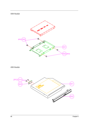 Page 8680Chapter 6
HDD Module
ODD Module 