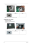 Page 6456Chapter 3
31.Remove three screws on USB board and remove it.
NOTE: Replace the USB Board need to flash new UUID.
Disassembly LCM module
32.Remove four bezel mylar.
33.Release four LCM screw under the mylar.
34.Remove the bezel.
Ty p e N u m b e r
M2*4(4.5D*0.5T) 3
Ty p e N u m b e r
M2.5*4(4.5D*0.5T) 4 