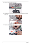 Page 8474Chapter 3
5.Remove the cable from the cable channel as shown. 
6.While lifting the mylar cover, pull through the finger print reader cable and touchpad FFC to expose the 
speaker cable. 
7.Remove the cable from the cable channel.  