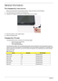 Page 5242Chapter 3
General Information
Pre-disassembly Instructions
Before proceeding with the disassembly procedure, make sure that you do the following:
1.Turn off the power to the system and all peripherals.
2.Unplug the AC adapter and all power and signal cables from the system. 
3.Place the system on a flat, stable surface. 
4.Remove the battery pack.
Disassembly Process
The disassembly process is divided into the following stages:
•External module disassembly
•Main unit disassembly
•LCD module...