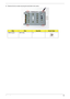 Page 63Chapter 353
4.Remove the four screws securing the hard disk to the carrier.
StepSizeQuantityScrew Type
HDD Carrier M3*3 (NL) 4 