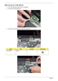 Page 7868Chapter 3
Removing the LED Board
1.See “Removing the Switch Cover” on page 63.
2.Remove the LED board FFC.
3.Remove the securing screw and lift the LED board.
StepSizeQuantityScrew Type
LED Board M2.5*4 1 