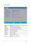 Page 5040Chapter 2
Information Menu
  
NOTE: The system configuration information varies in different models.
ParameterDescription
CPU Type Type of processor currently installed in the system.  
CPU Speed Speed of the processor currently installed in the system.
IDE0 Model Name Model name of HDD installed on the primary IDE channel.
IDE0 Serial Number Serial number of HDD installed on the primary IDE channel.
ATAPI Model Name Model name of the ATAPI CD/DVD-ROM drive installed in the system.
System BIOS Version...