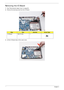 Page 9080Chapter 3
Removing the I/O Board
1.See “Removing the Upper Cover” on page 68.
2.Remove the securing screw from the I/O Board.
3.Lift the I/O Board clear of the Lower cover.
StepSizeQuantityScrew Type
I/O Board M2.5*5 (NL) 1 