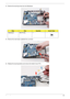 Page 97Chapter 387
4.Remove the securing screw from the Mainboard.
 
5.Remove the main board, rightside first, as shown. 
6.Release the securing latches and remove the Switch Cover FFC.
StepSizeQuantityScrew Type
Mainboard M2.5*5 (NL) 1 