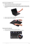 Page 45
Acer Aspire 4732Z/4332 Service Guide 37
Removing the Middle Cover 
1.Perform the “Removing the Lower Case Cover” procedure on page 29.  
2.Perform the “Removing the WLAN Module” procedure on page 32.  
3.Use a plastic flat screwdriver to pry loose the middle cover. Start on the right side, continue to the center 
side, move towards the left side, then finally on the hinge sides until the middle cover is released from the 
upper case. 
4.Open the LCD panel completely to facilitate the easy removal of the...