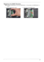 Page 157Chapter 3147
Replacing the DIMM Modules
NOTE: To replace DIMM Module 2, first remove DIMM Module 1. In this procedure, only DIMM Module 1 is 
shown. 
1.Insert the DIMM Module in place. 2. Press down to lock DIMM module. 