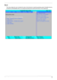 Page 59Chapter 249
Boot
This menu allows the user to decide the order of boot devices to load the operating system. Bootable devices 
includes the USB diskette drives, the onboard hard disk drive and the DVD drive in the module bay.
             InsydeH20 Setup Utility Rev. 3.5
Information      Main     Advanced Security PowerBootExit
Item Specific Help
Boot priority order:
Use  or  to select
a device, then press
1. IDE0 : Hitachi HTS542516K9SA00 to move it down the
2. IDE1 : Slimtype DVD A DS8A2S list, or  to...