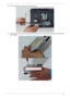 Page 81Chapter 371
5.Pull the optical drive module out from the main unit. 
6.Remove the two screws (A) securing the ODD bracket and remove the ODD bracket from the optical disk 
drive module.  