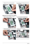 Page 136126Chapter 3
Replacing the Finger Print Reader
3.Replace the FFC and close the locking latch.4.Run the cable along the Bracket and press down to 
secure it in place.
1.Replace the Finger Print Reader in the Upper 
Cover in the direction of the arrow.2.Run the FFC along the TouchPad bracket, as 
shown, and press down to secure it in place.
3.Replace the FInger Print Reader Bracket rear edge 
first and lower it into place.4.Replace the single securing screw. 