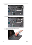 Page 7062Chapter 3
For 3G model
For non-3G model
11 .Carefully pull out the wireless antenna cables from the hole(s). 
12.Release the cables from the latches. 