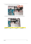 Page 87Chapter 379
17.Disconnect the speaker cable from its connector on the main board.
18.Remove the one screw (E) securing the speaker module and remove it from the lower case.
Size (Quantity)ColorTo r q u ePart No.
M2 x L4 (1) Black 1.6 kgf-cm 86.00E13.524 