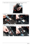 Page 7464Chapter 3
4.Stand the computer on the LCD Panel and pull the Antenna cables completely through the chassis.
5.Disconnect the LCD cable from the Mainboard and remove the cable from the cable channel.
6.Remove the white Antenna cable from the cable channel. Ensure that the cable is completely free of the 
retaining clips all the way to the hinge well. 