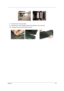 Page 54Chapter 348
8.Disconnect the LCD coaxial cable.
9.Remove the four screws holding the right and the left hinge. Two on each side.
10.Then detach the LCD module from the main unit.
. 