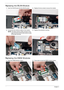 Page 12511 4Chapter 3
Replacing the WLAN Module
Replacing the DIMM Modules
1.Insert the WLAN board into the WLAN socket.2.Replace the two screws to secure the module.
3.Connect the two antenna cables to the module.
NOTE: The black antenna cable connects to the 
upper terminal and the white antenna cable 
to the lower terminal.4.Replace the protective covering.
1.Insert the DIMM Module in place.2.Press down to lock the DIMM module in place. 